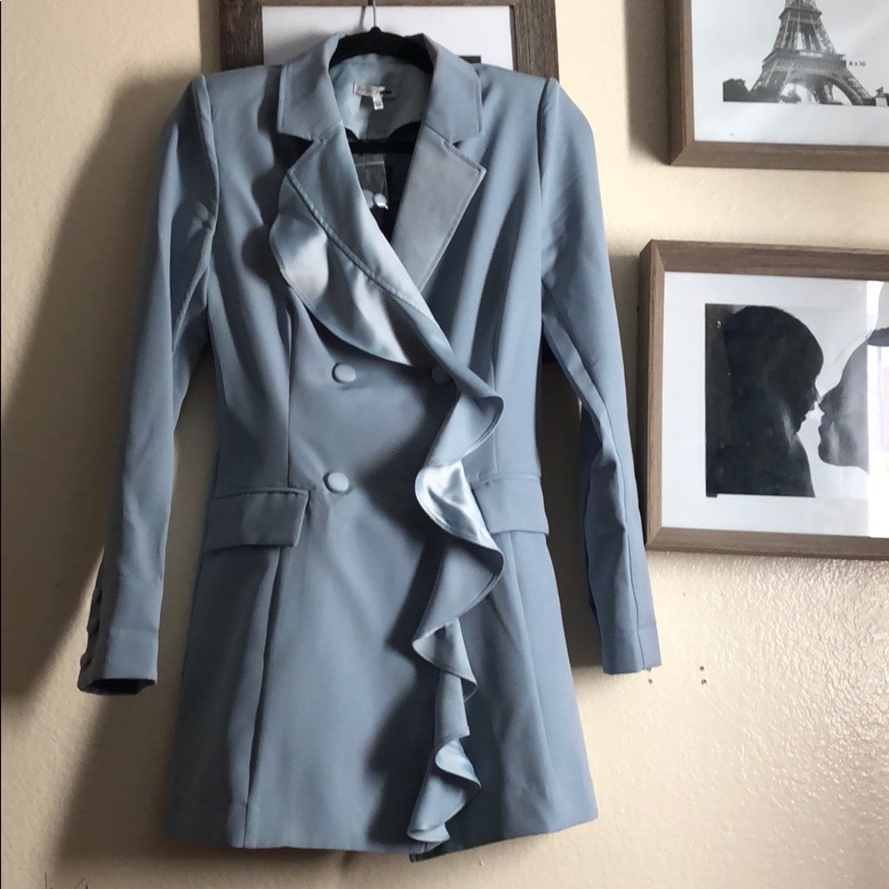 Blue blazer dress